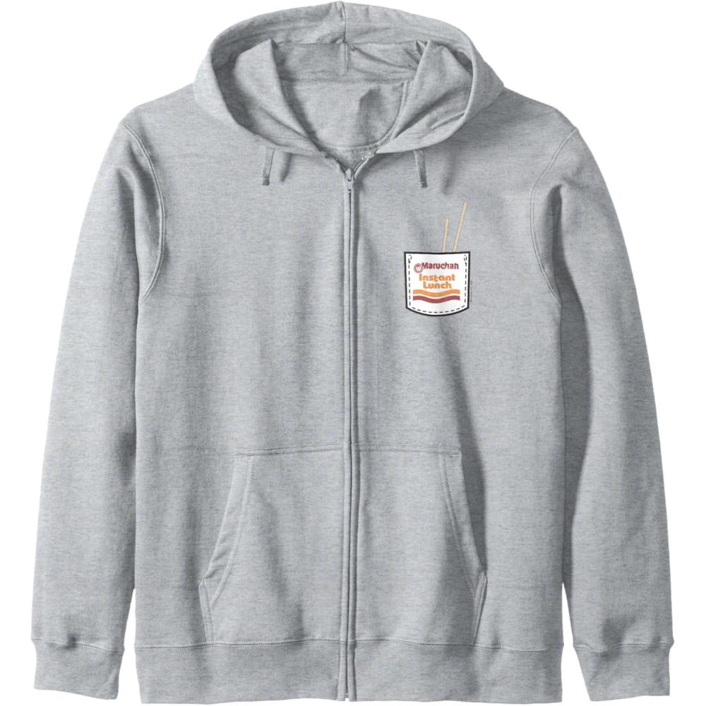 image:imageMaruchan Instant Lunch Pocket Chop Sticks Zip HoodieHeather Grey