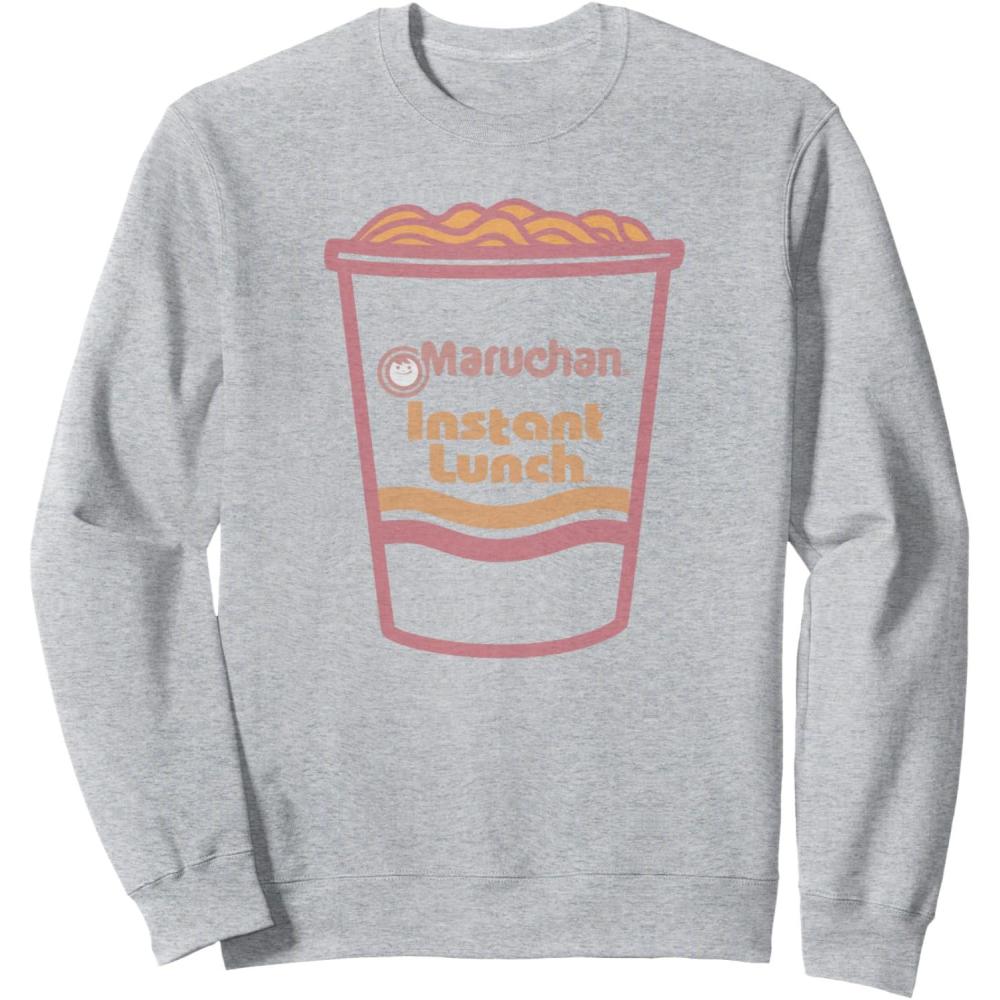 image:imageMaruchan Instant Lunch Ramen Cup Distressed Logo SweatshirtHeather Grey