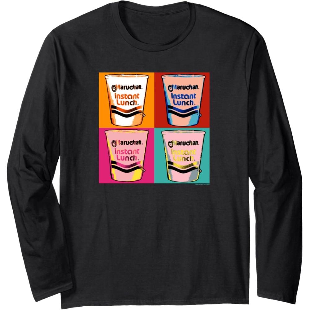 image:imageMaruchan Instant Lunch Ramen Cups Pop Art Painting Long Sleeve TShirtBlack
