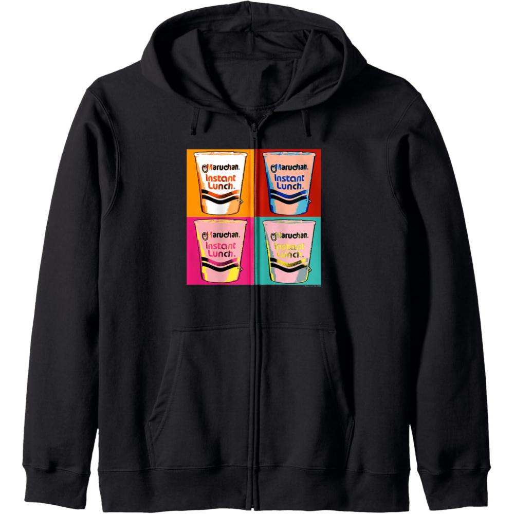 image:imageMaruchan Instant Lunch Ramen Cups Pop Art Painting Zip HoodieBlack