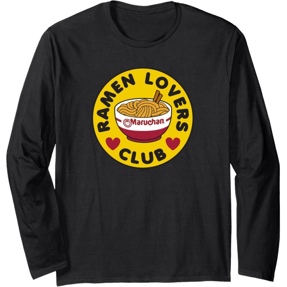 image:imageMaruchan Instant Lunch Ramen Lovers Club Bowl Logo Long Sleeve TShirtBlack