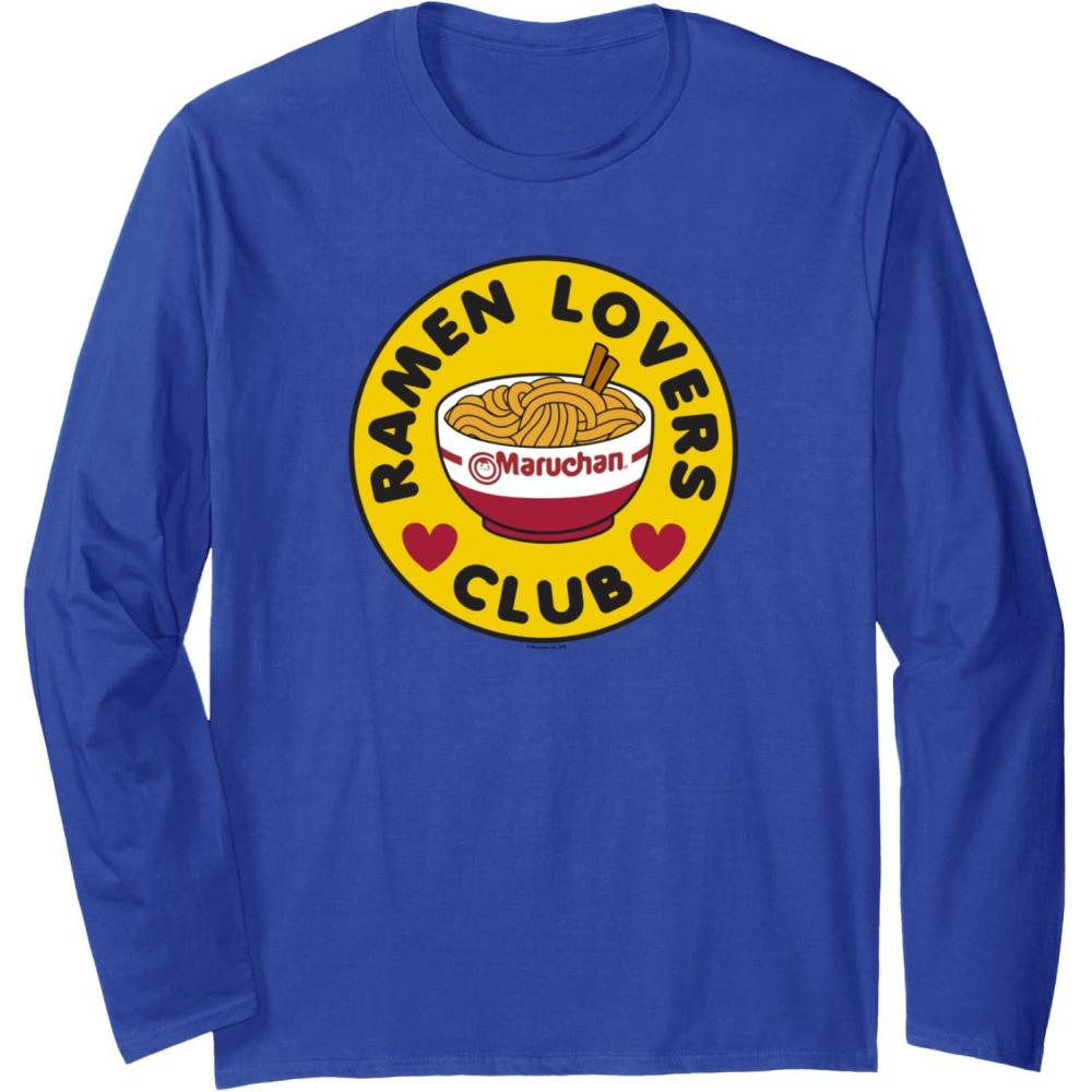image:imageMaruchan Instant Lunch Ramen Lovers Club Bowl Logo Long Sleeve TShirtRoyal Blue