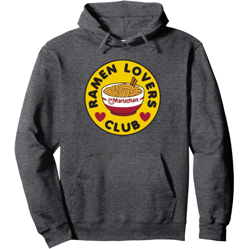 image:imageMaruchan Instant Lunch Ramen Lovers Club Bowl Logo Pullover HoodieDark Heather Grey