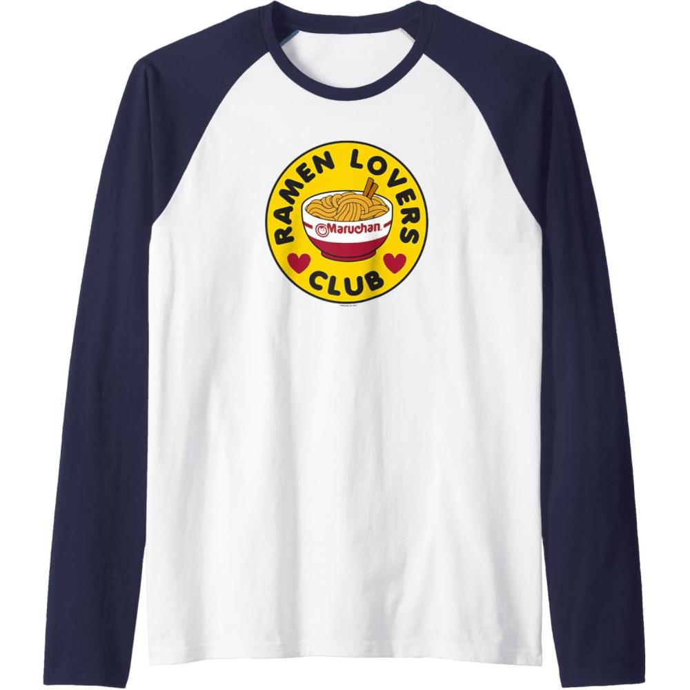 image:imageMaruchan Instant Lunch Ramen Lovers Club Bowl Logo Raglan Baseball TeeNavy BlueWhite
