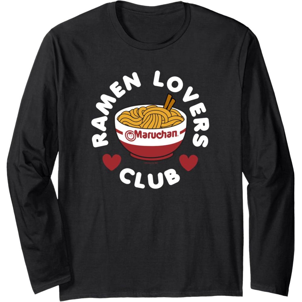 image:imageMaruchan Instant Lunch Ramen Lovers Club Cute Logo Long Sleeve TShirtBlack