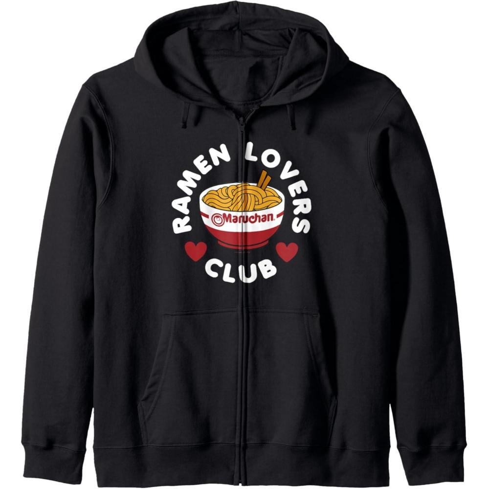image:imageMaruchan Instant Lunch Ramen Lovers Club Cute Logo Zip HoodieBlack