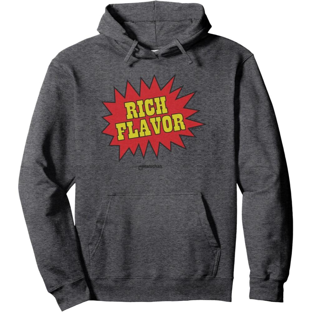 image:imageMaruchan Instant Lunch Rich Flavor Comic Onomatopoeia Pullover HoodieDark Heather Grey