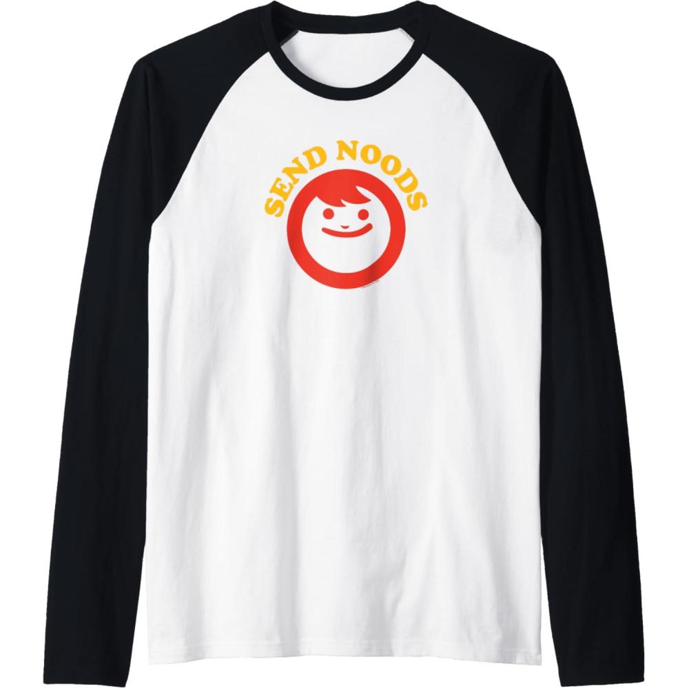 image:imageMaruchan Instant Lunch Send Noods Classic Logo Raglan Baseball TeeBlackWhite