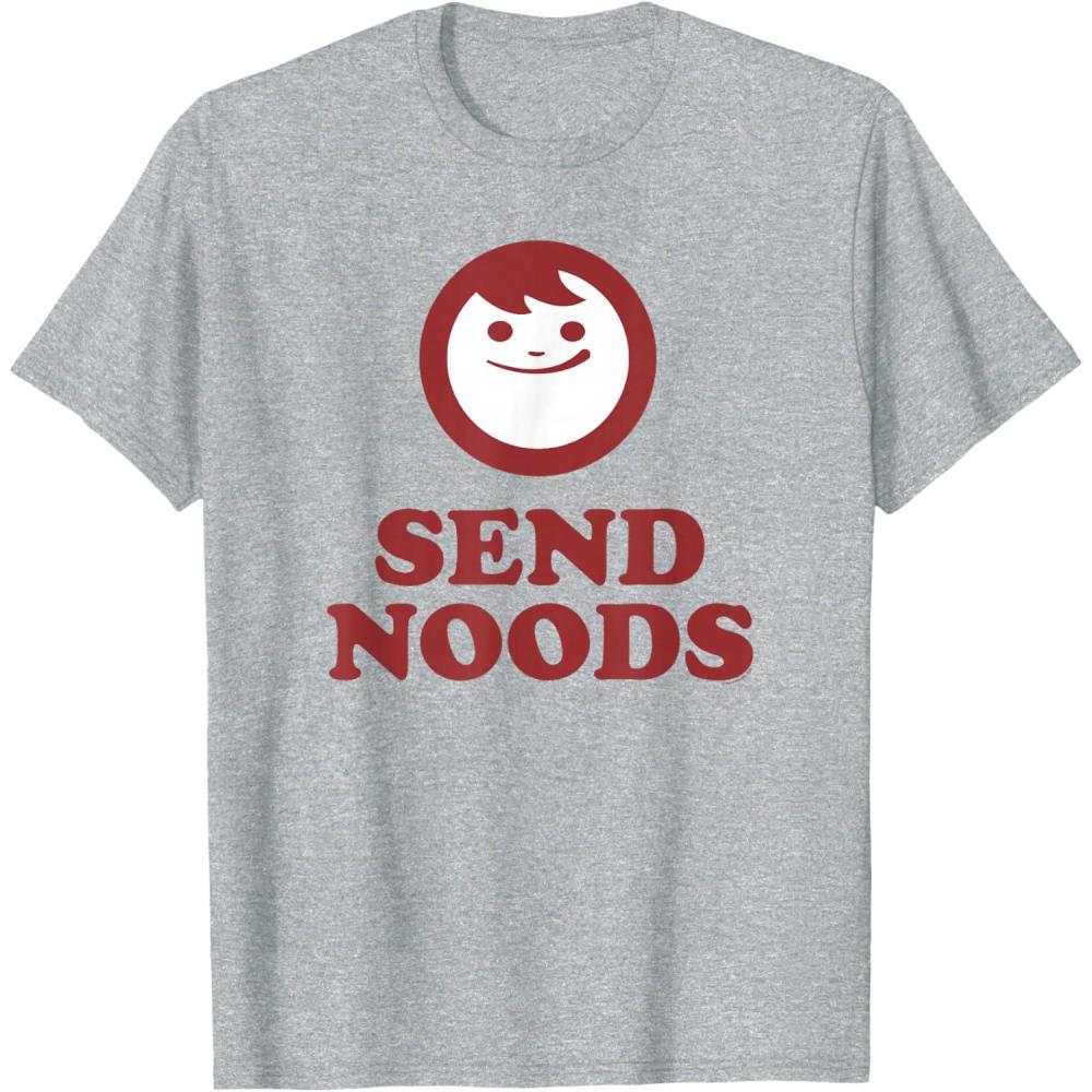 image:imageMaruchan Instant Lunch Send Noods Happy Face Logo TShirtHeather Grey