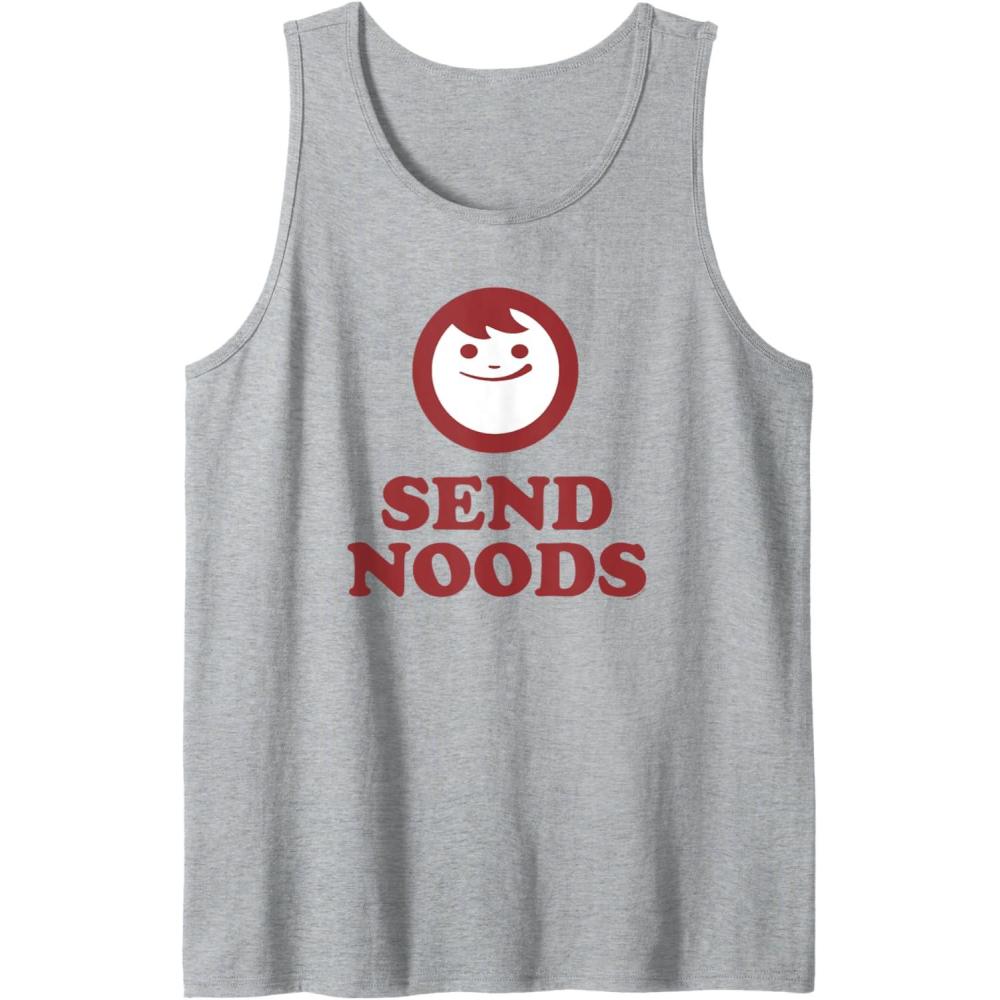 image:imageMaruchan Instant Lunch Send Noods Happy Face Logo Tank TopHeather Grey