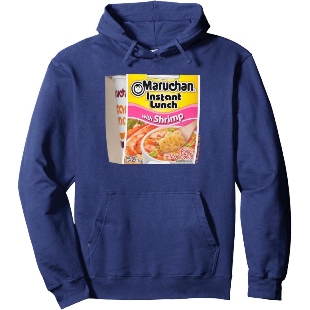image:imageMaruchan Instant Lunch Shrimp Flavor Package Noodle Cup Pullover HoodieNavy Blue