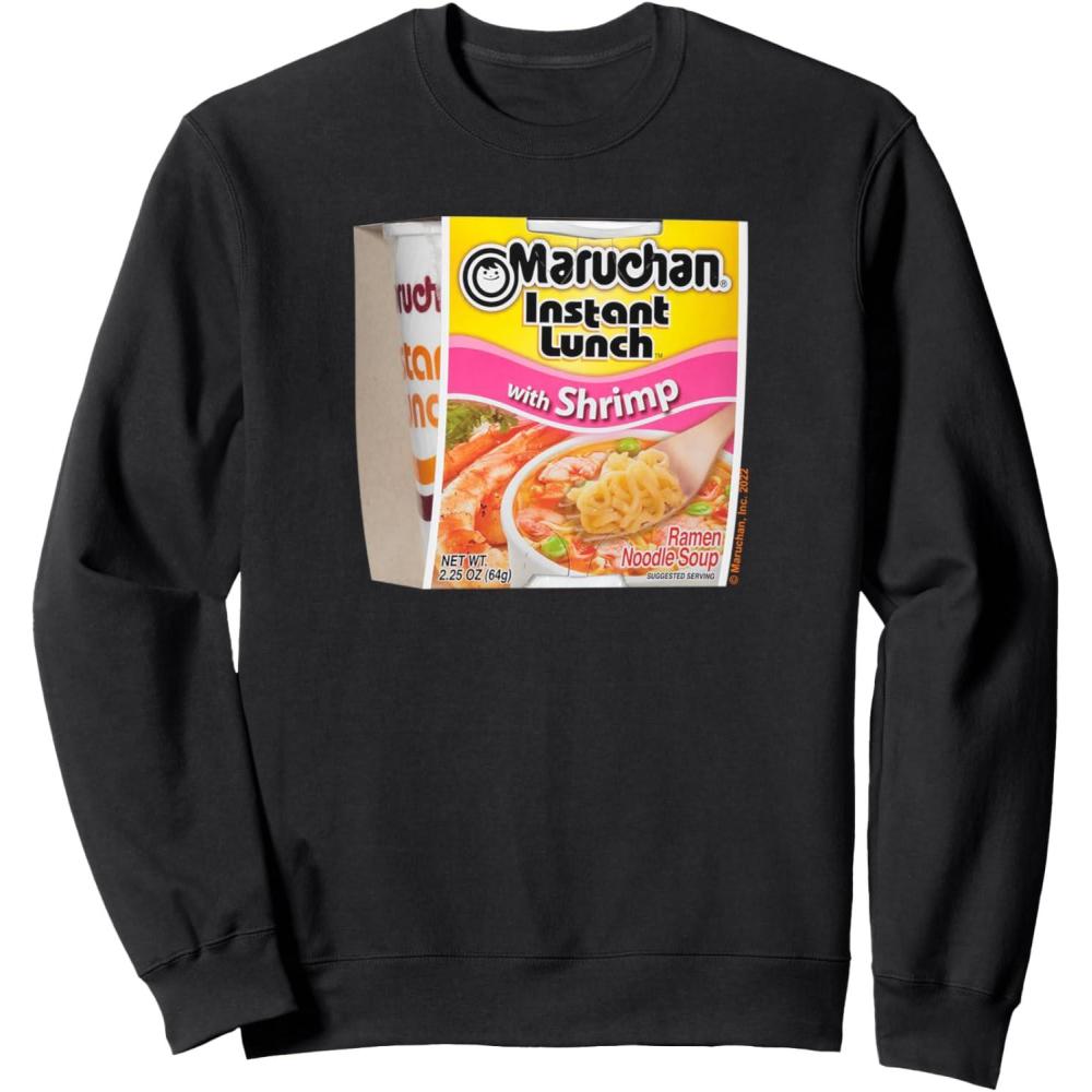 image:imageMaruchan Instant Lunch Shrimp Flavor Package Noodle Cup SweatshirtBlack