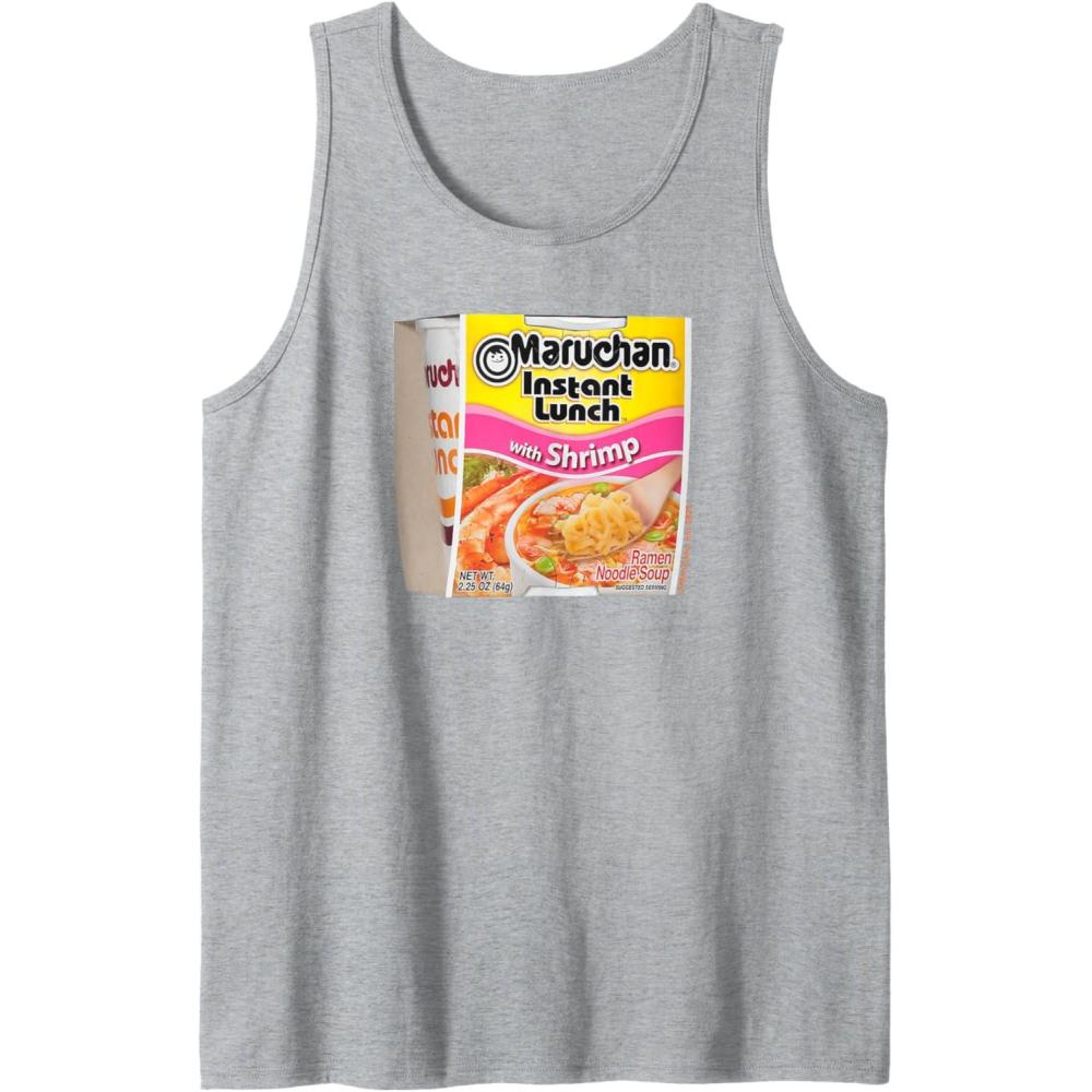 image:imageMaruchan Instant Lunch Shrimp Flavor Package Noodle Cup Tank TopHeather Grey