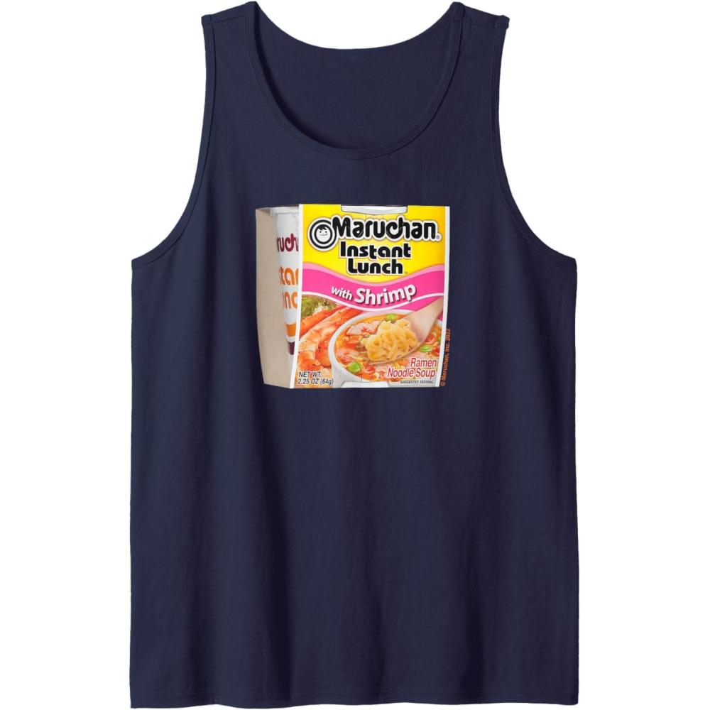 image:imageMaruchan Instant Lunch Shrimp Flavor Package Noodle Cup Tank TopNavy Blue