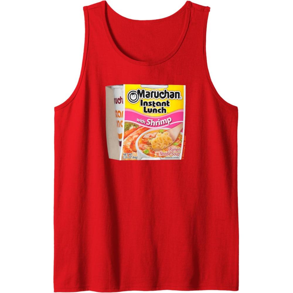 image:imageMaruchan Instant Lunch Shrimp Flavor Package Noodle Cup Tank TopRed