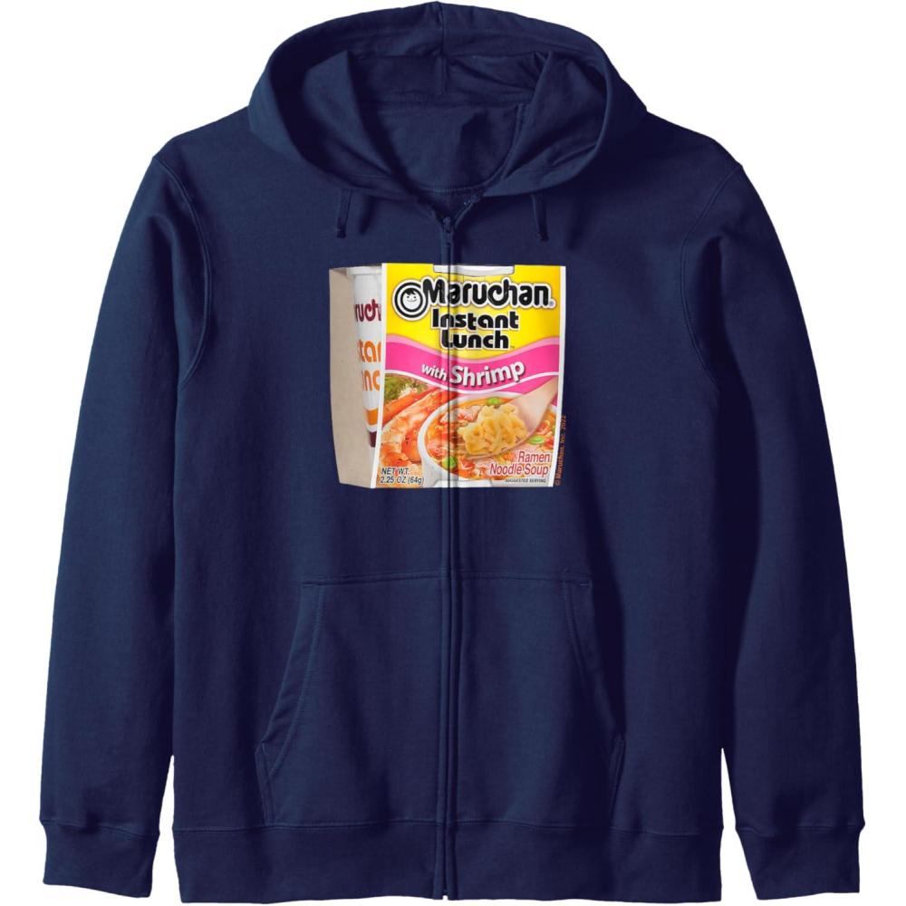 image:imageMaruchan Instant Lunch Shrimp Flavor Package Noodle Cup Zip HoodieNavy Blue
