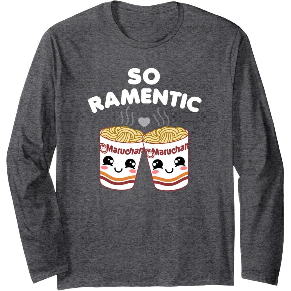 image:imageMaruchan Instant Lunch So Ramentic Lovely Ramen Cups Long Sleeve TShirtDark Heather Grey