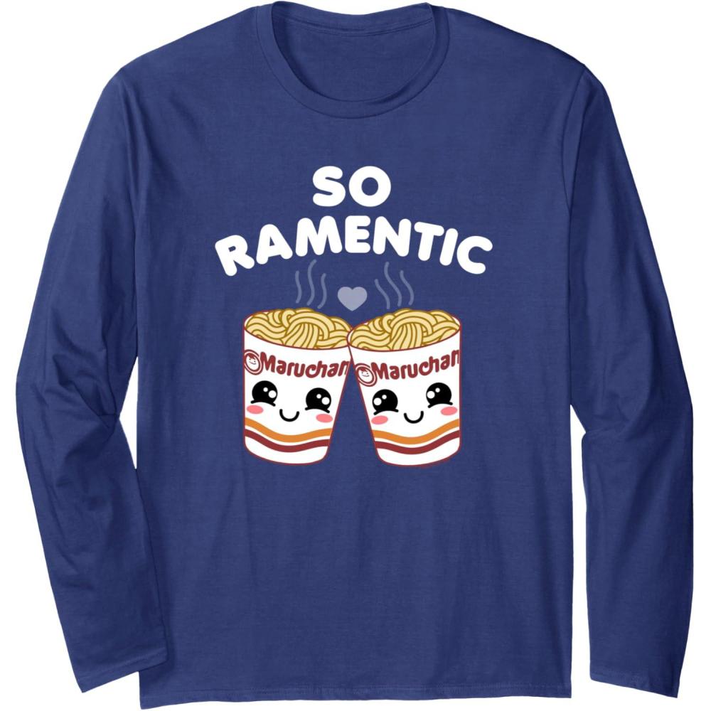 image:imageMaruchan Instant Lunch So Ramentic Lovely Ramen Cups Long Sleeve TShirtNavy Blue