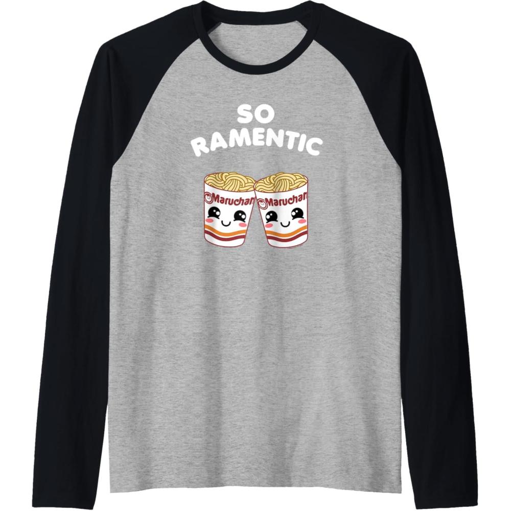 image:imageMaruchan Instant Lunch So Ramentic Lovely Ramen Cups Raglan Baseball TeeBlackAthletic Heather