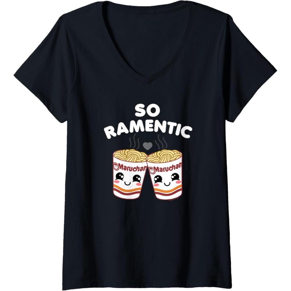 image:imageMaruchan Instant Lunch So Ramentic Lovely Ramen Cups VNeck TShirtBlack