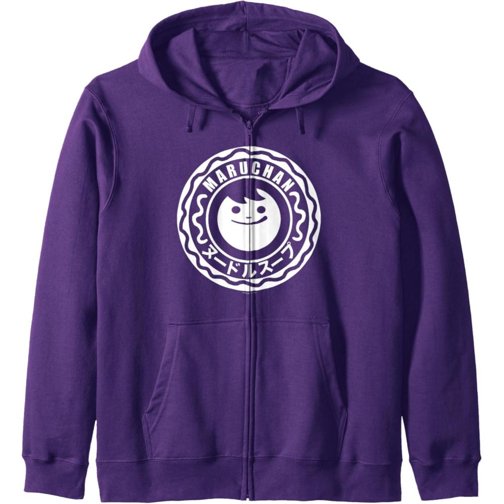 image:imageMaruchan Instant Lunch Soup Circular Official Logo Zip HoodiePurple