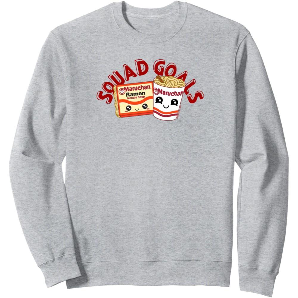 image:imageMaruchan Instant Lunch Squad Goals Noodle Friendship Kawaii SweatshirtHeather Grey