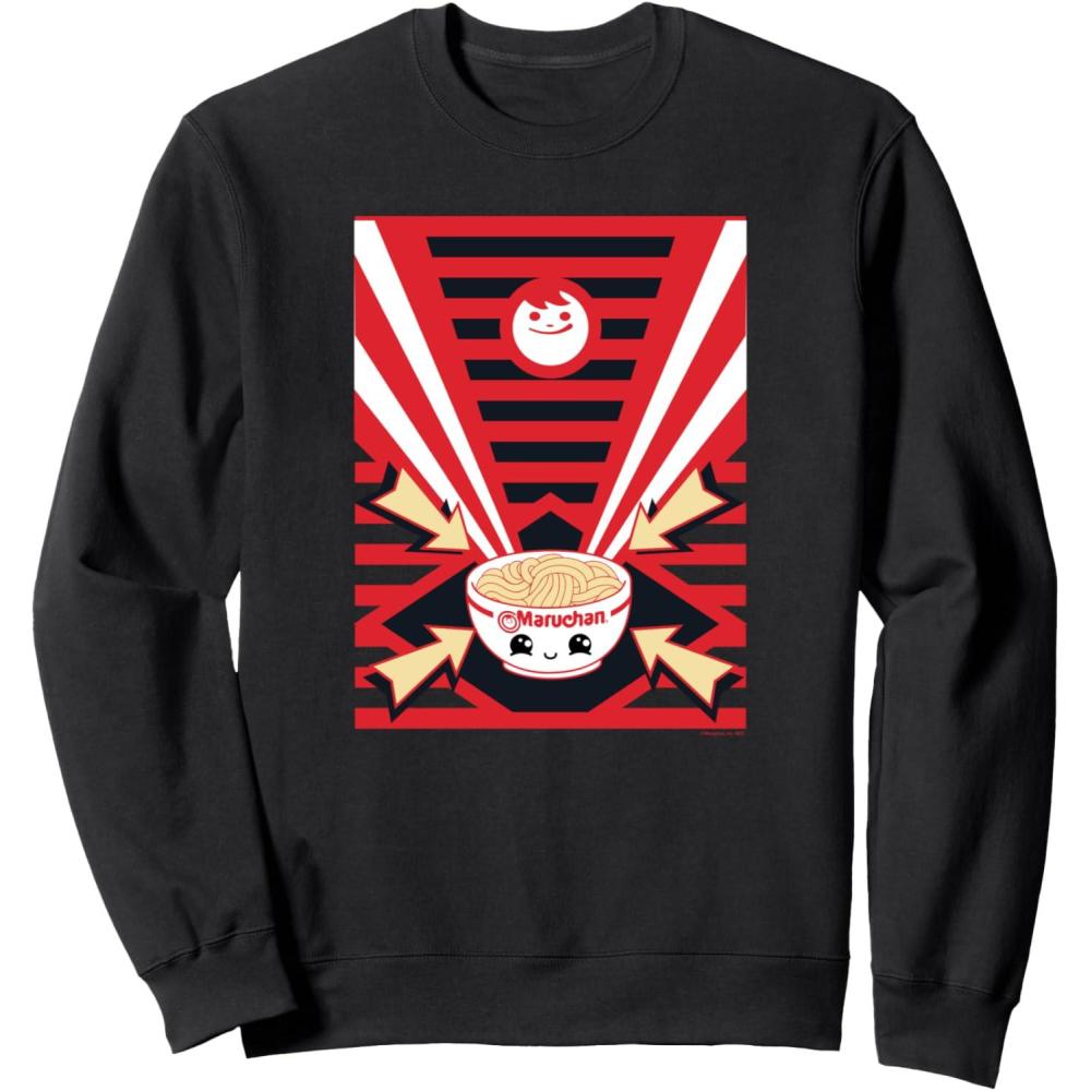 image:imageMaruchan Instant Lunch Super Cute Ramen Bowl Poster SweatshirtBlack