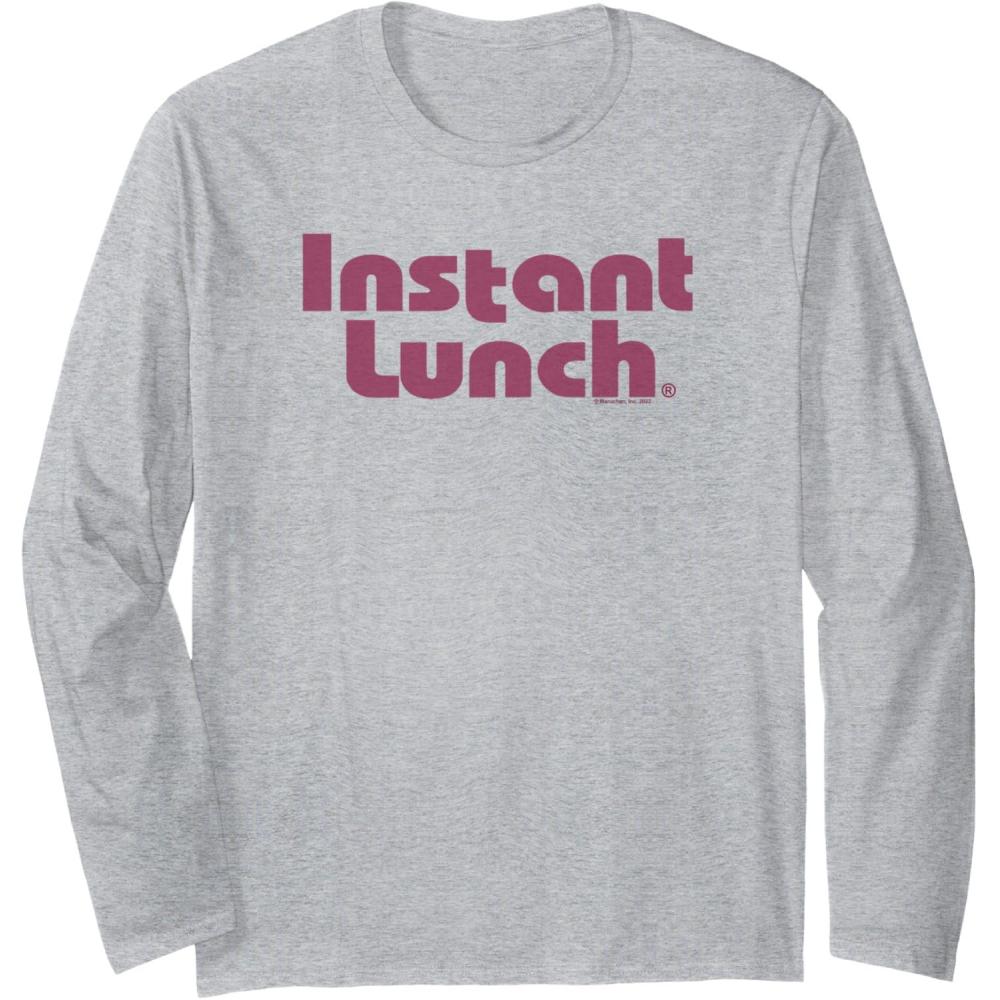 image:imageMaruchan Instant Lunch Text Logo Long Sleeve TShirtHeather Grey