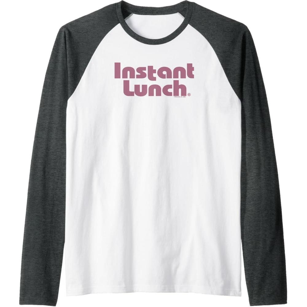 image:imageMaruchan Instant Lunch Text Logo Raglan Baseball TeeDark Heather GreyWhite