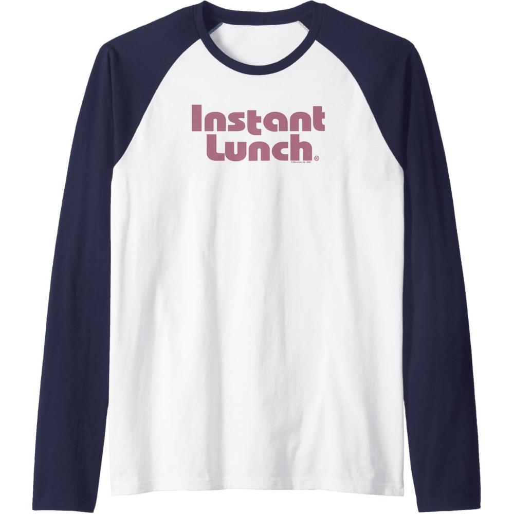 image:imageMaruchan Instant Lunch Text Logo Raglan Baseball TeeNavy BlueWhite