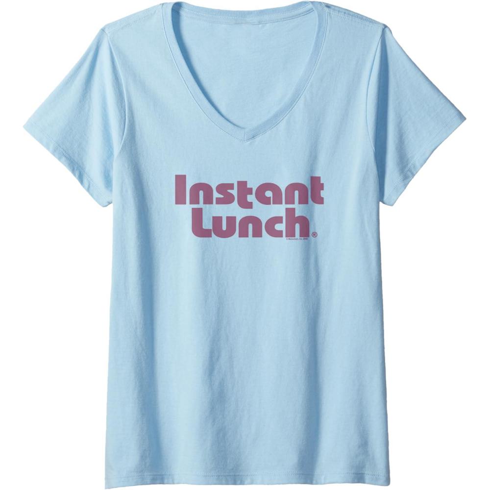 image:imageMaruchan Instant Lunch Text Logo VNeck TShirtBaby Blue