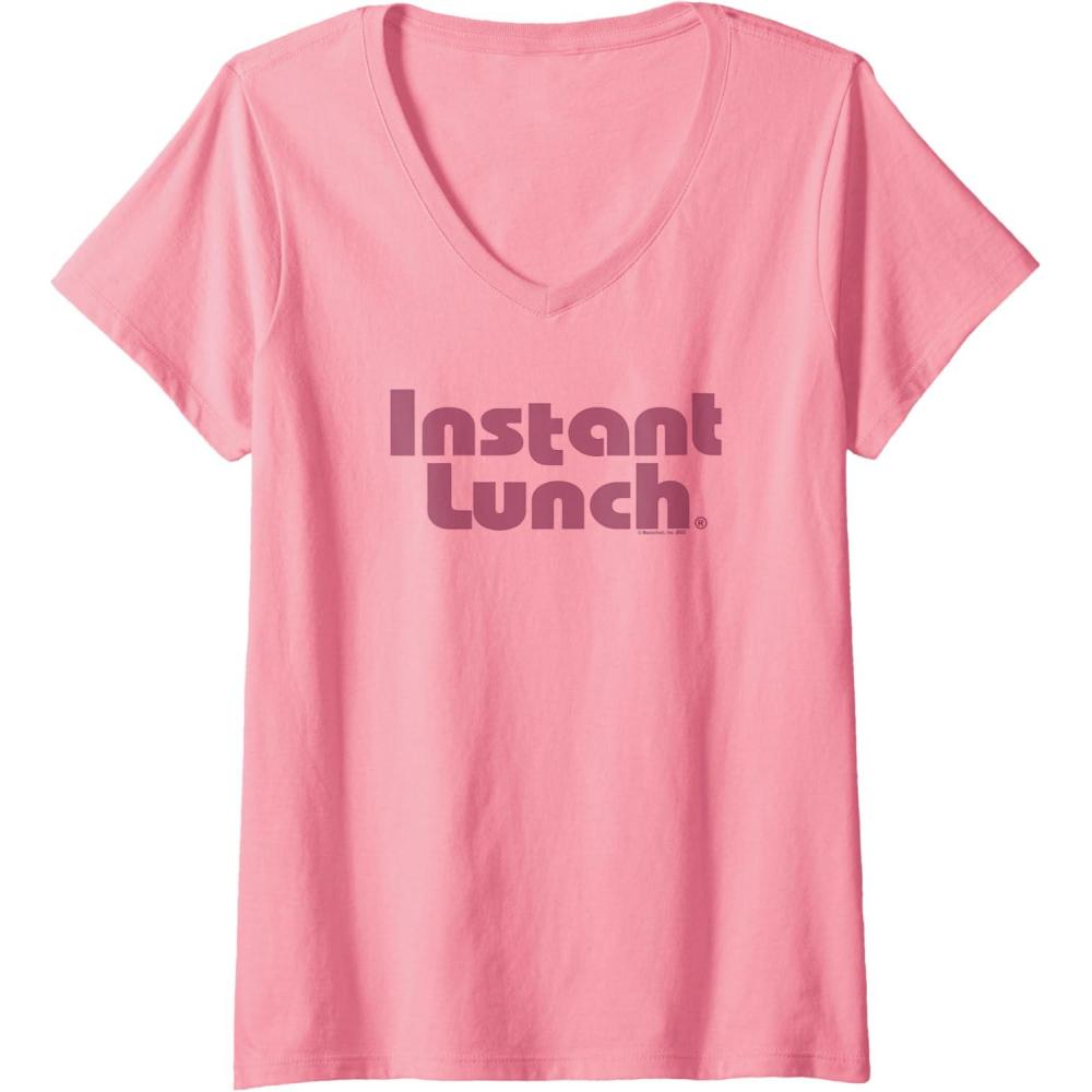 image:imageMaruchan Instant Lunch Text Logo VNeck TShirtPink