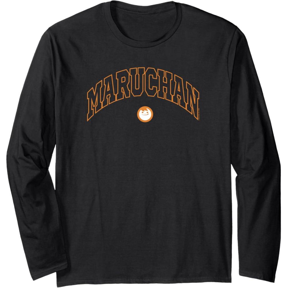 image:imageMaruchan Instant Lunch Varsity Style Font Classic Logo Long Sleeve TShirtBlack