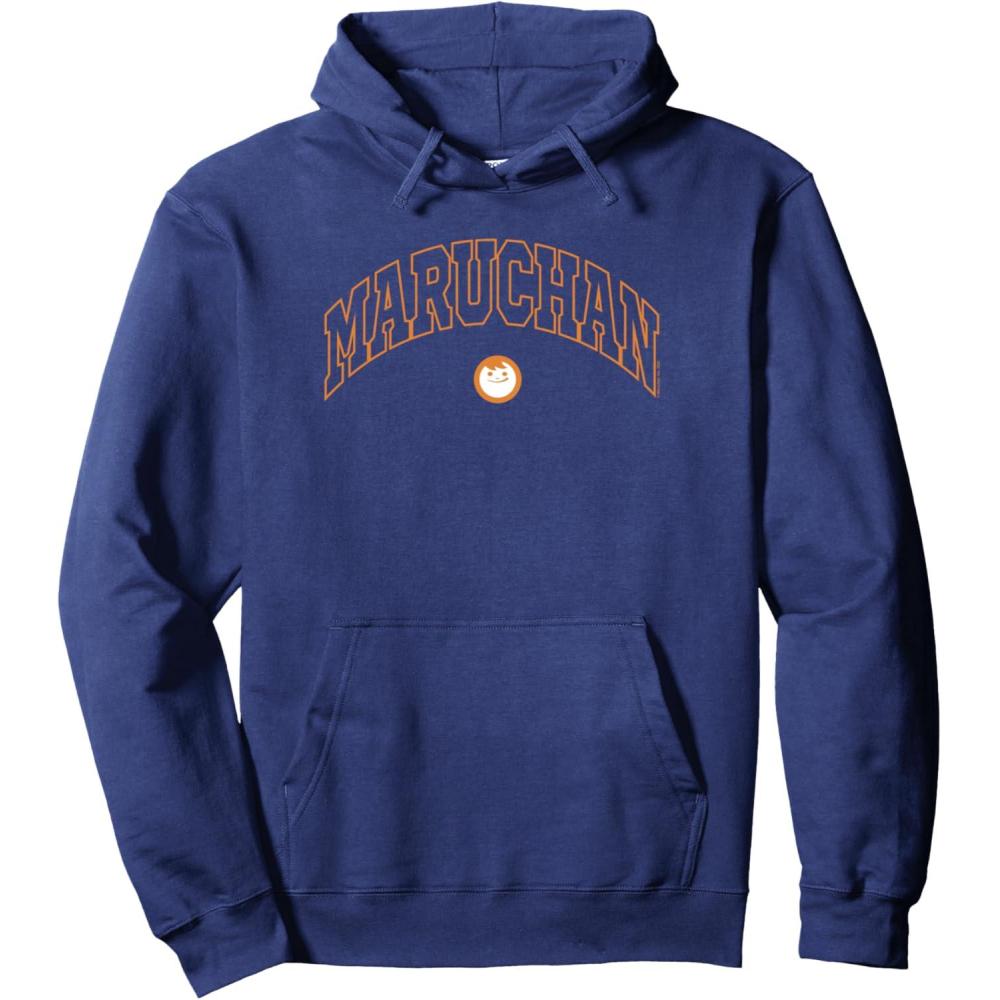 image:imageMaruchan Instant Lunch Varsity Style Font Classic Logo Pullover HoodieNavy Blue