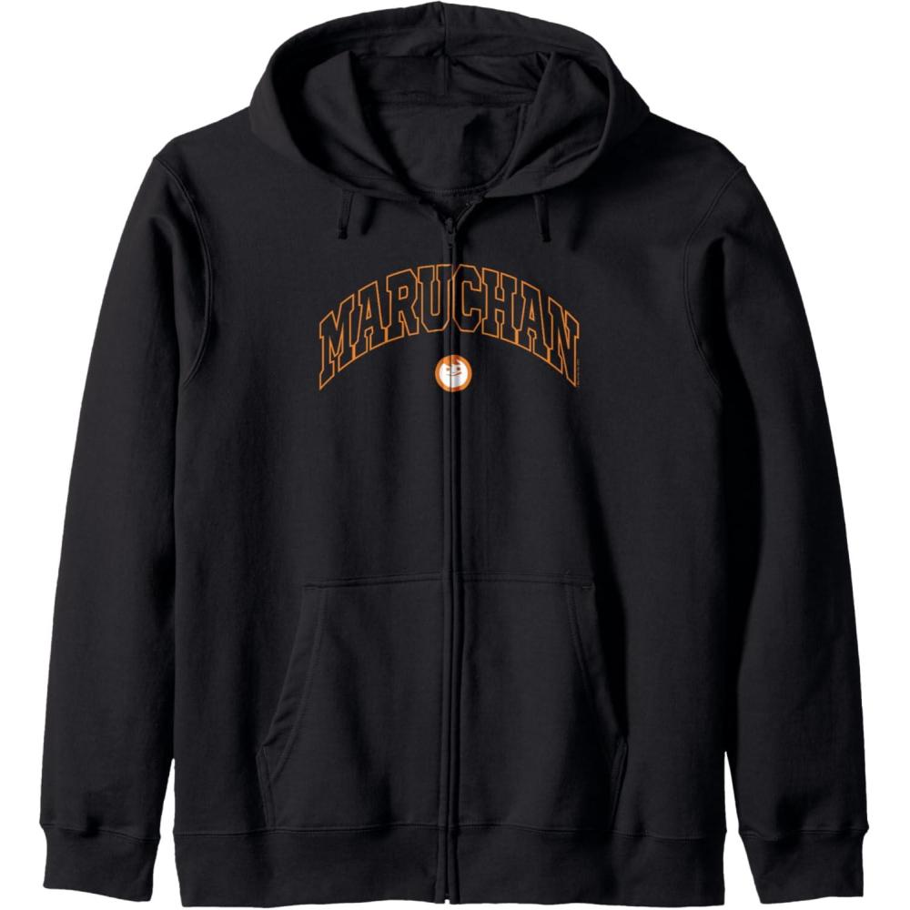 image:imageMaruchan Instant Lunch Varsity Style Font Classic Logo Zip HoodieBlack