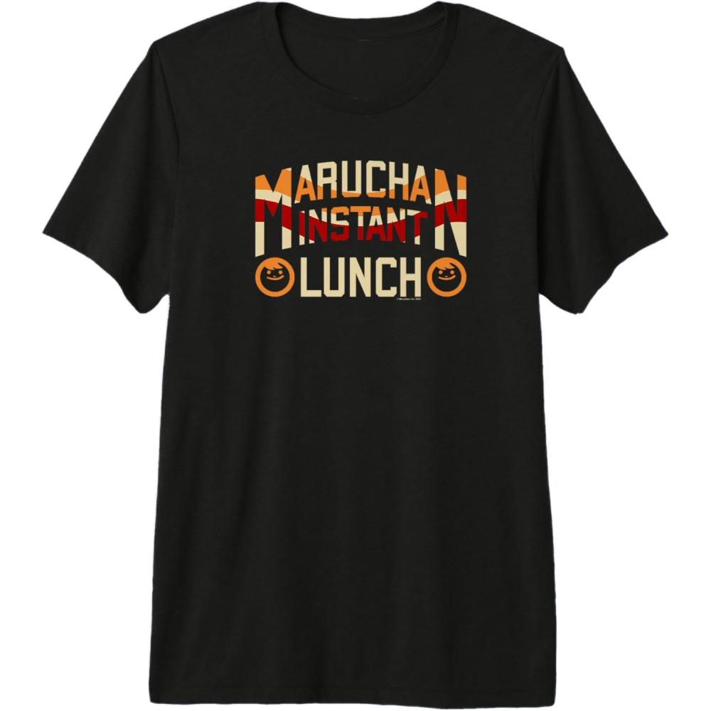 image:imageMaruchan Instant Lunch Varsity Style Font Logo Premium TShirtBlack