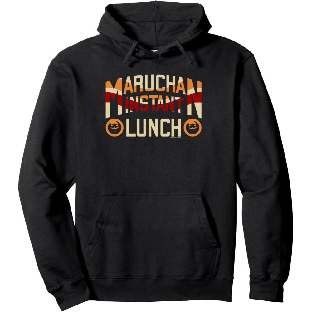 image:imageMaruchan Instant Lunch Varsity Style Font Logo Pullover HoodieBlack