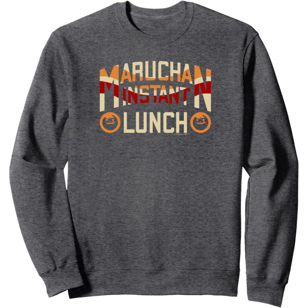 image:imageMaruchan Instant Lunch Varsity Style Font Logo SweatshirtDark Heather Grey