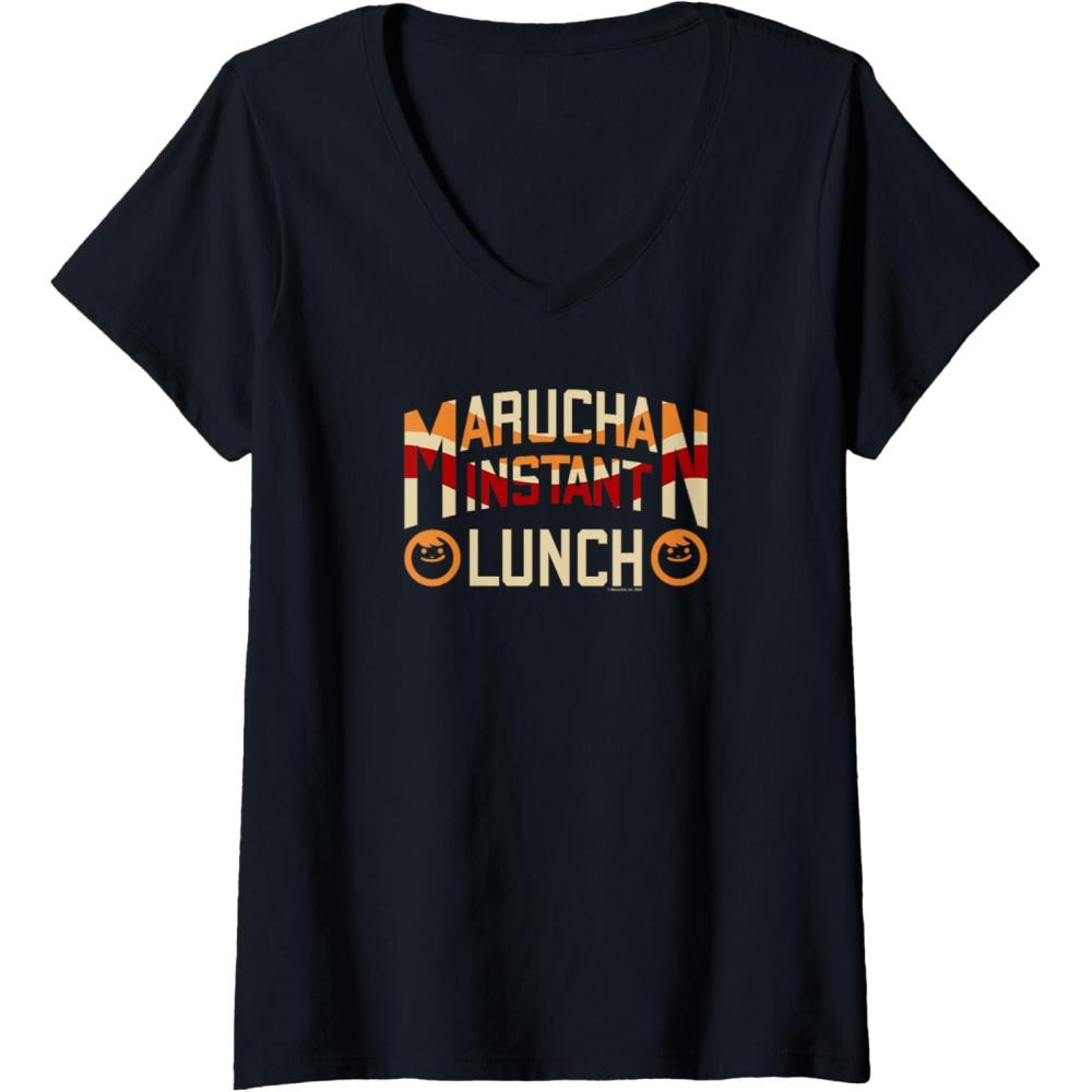 image:imageMaruchan Instant Lunch Varsity Style Font Logo VNeck TShirtBlack