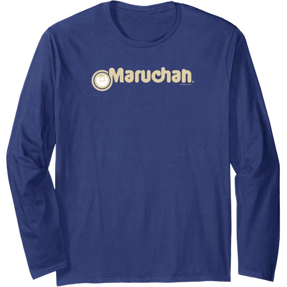 image:imageMaruchan Instant Lunch Vintage Classic Logo Long Sleeve TShirtNavy Blue