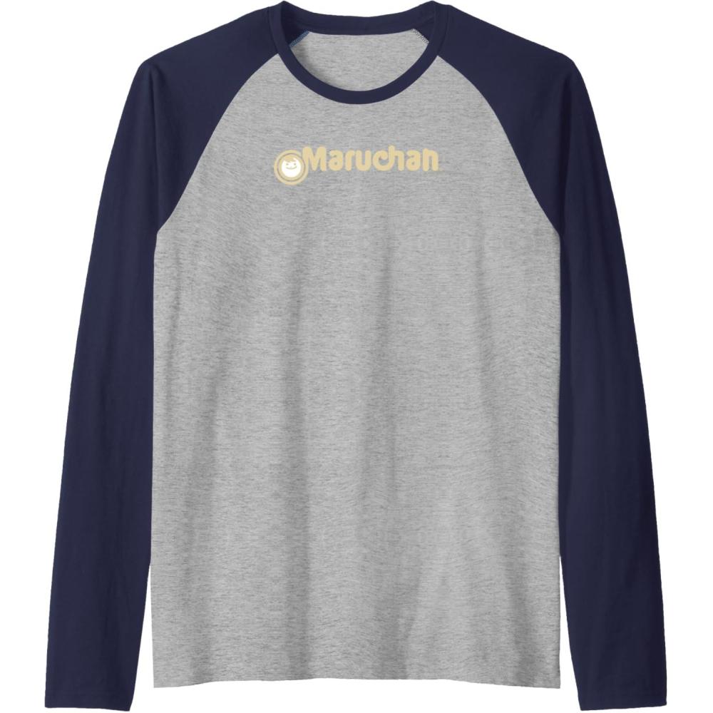 image:imageMaruchan Instant Lunch Vintage Classic Logo Raglan Baseball TeeNavy BlueAthletic Heather