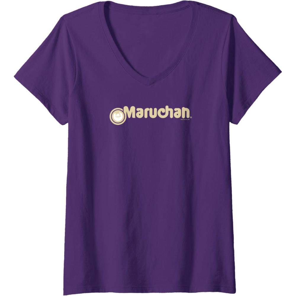 image:imageMaruchan Instant Lunch Vintage Classic Logo VNeck TShirtPurple