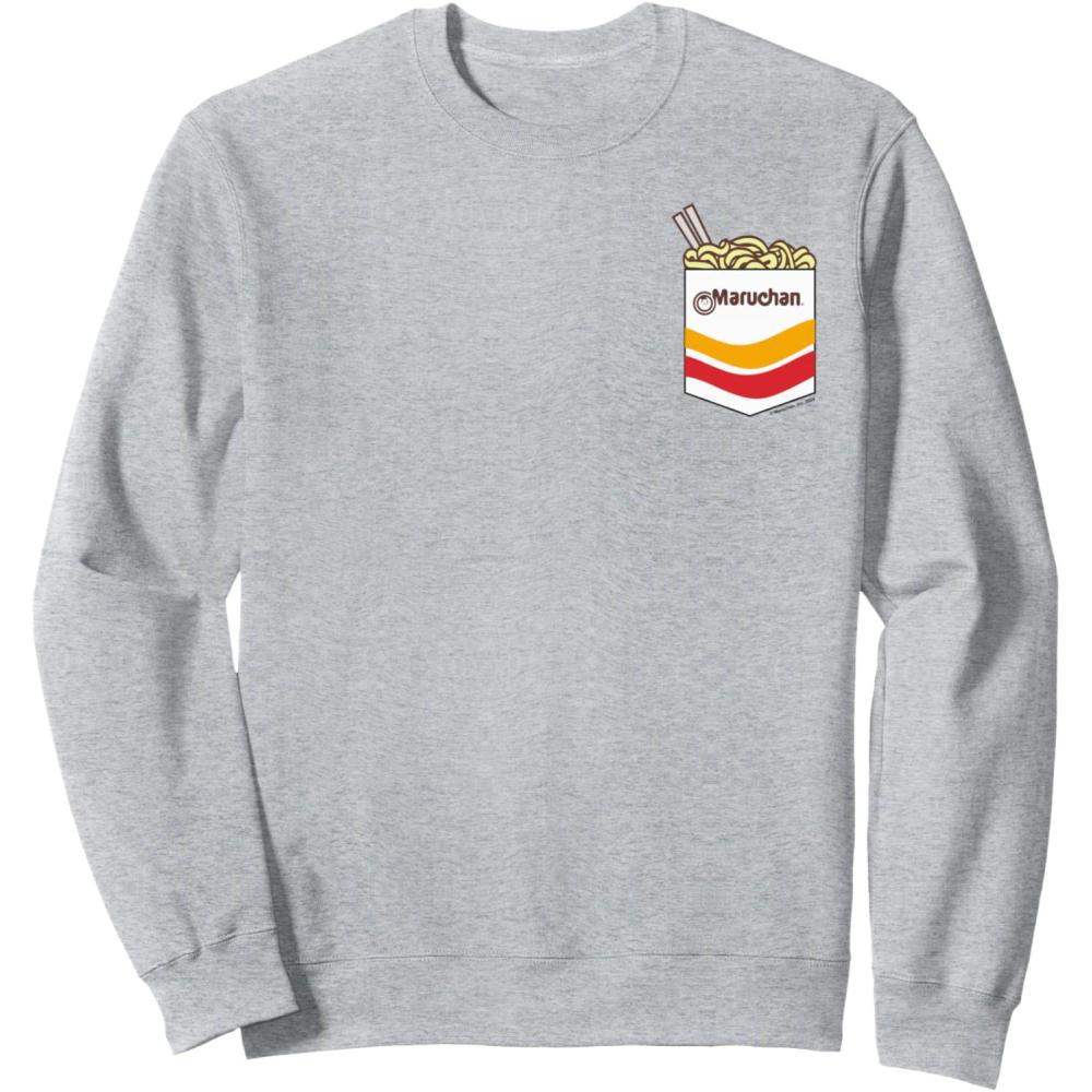 image:imageMaruchan Instant Noodles Faux Pocket Logo SweatshirtHeather Grey