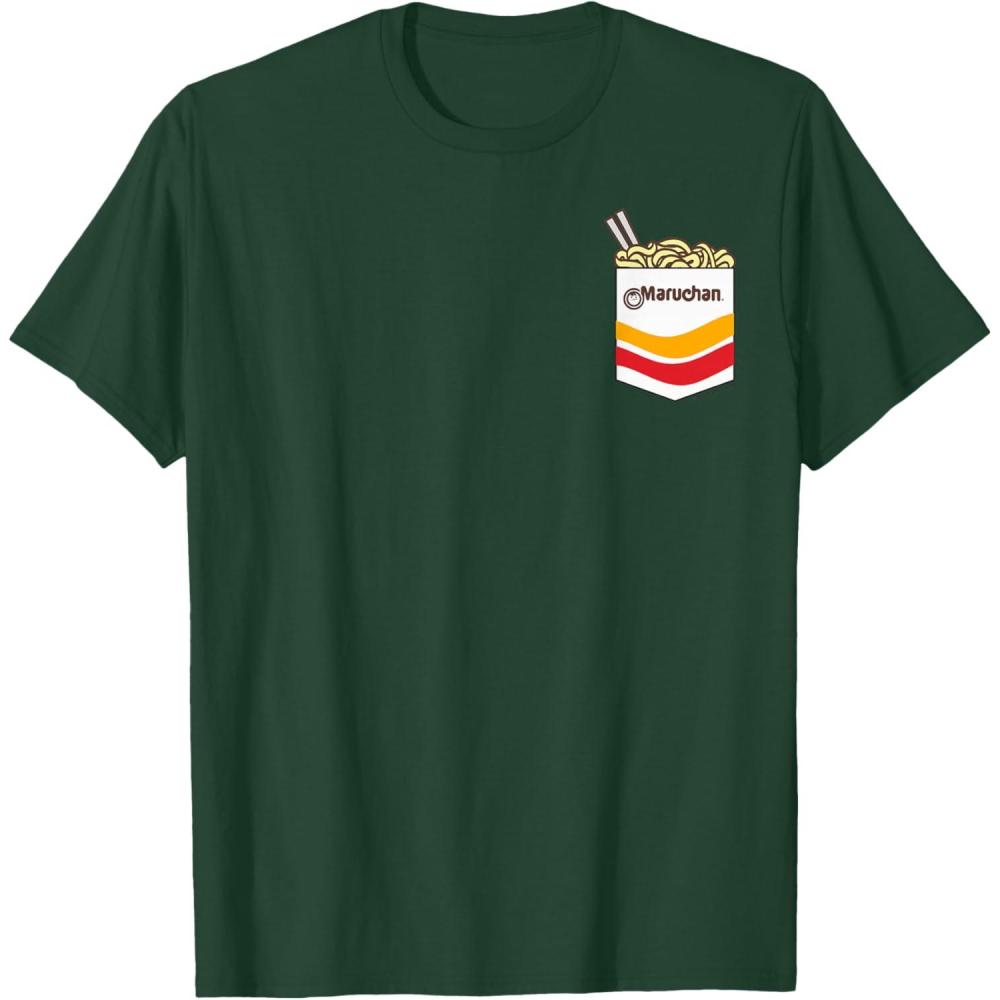 image:imageMaruchan Instant Noodles Faux Pocket Logo TShirtDark Green