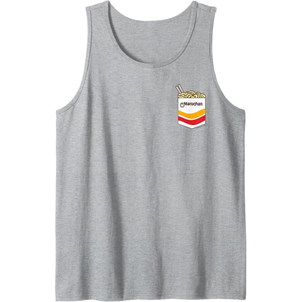 image:imageMaruchan Instant Noodles Faux Pocket Logo Tank TopHeather Grey