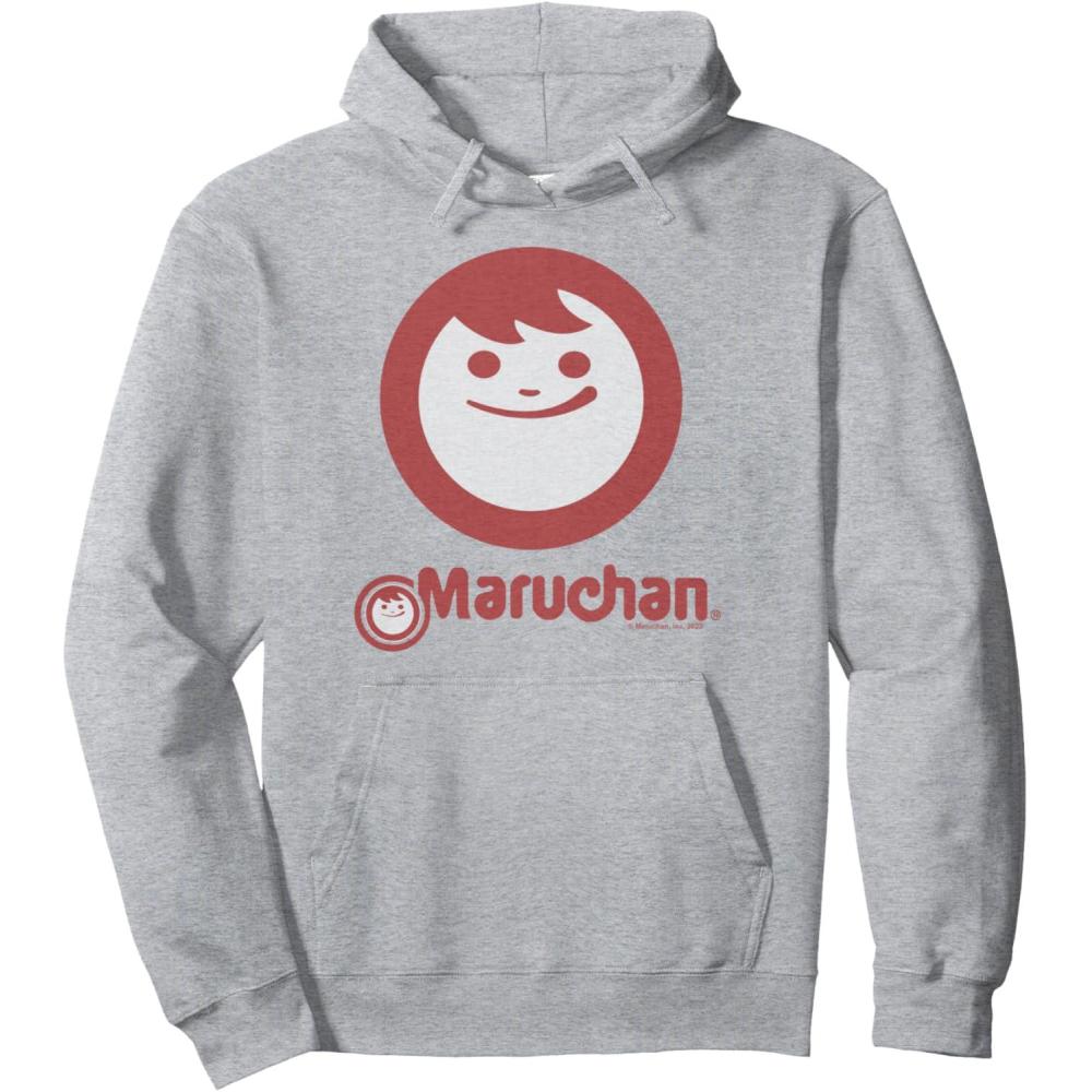 image:imageMaruchan Instant Smile Big Face Logo Pullover HoodieHeather Grey