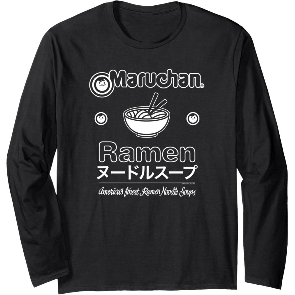 image:imageMaruchan Katakana Americans Finest Ramen Noodle Soup Long Sleeve TShirtBlack