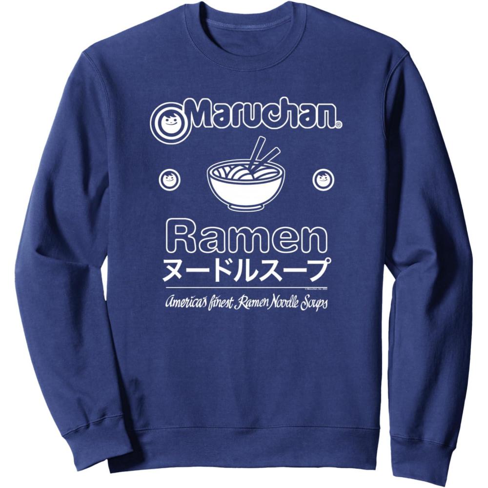 image:imageMaruchan Katakana Americans Finest Ramen Noodle Soup SweatshirtNavy Blue