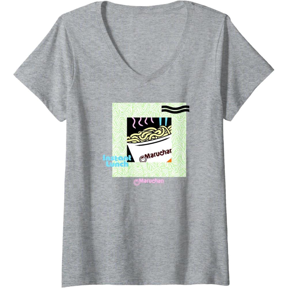 image:imageMaruchan Noodle Cup Instant Lunch Poster VNeck TShirtHeather Grey