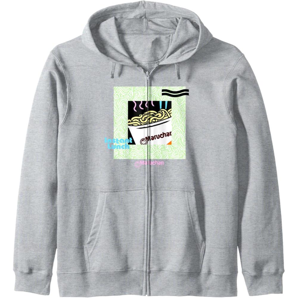image:imageMaruchan Noodle Cup Instant Lunch Poster Zip HoodieHeather Grey